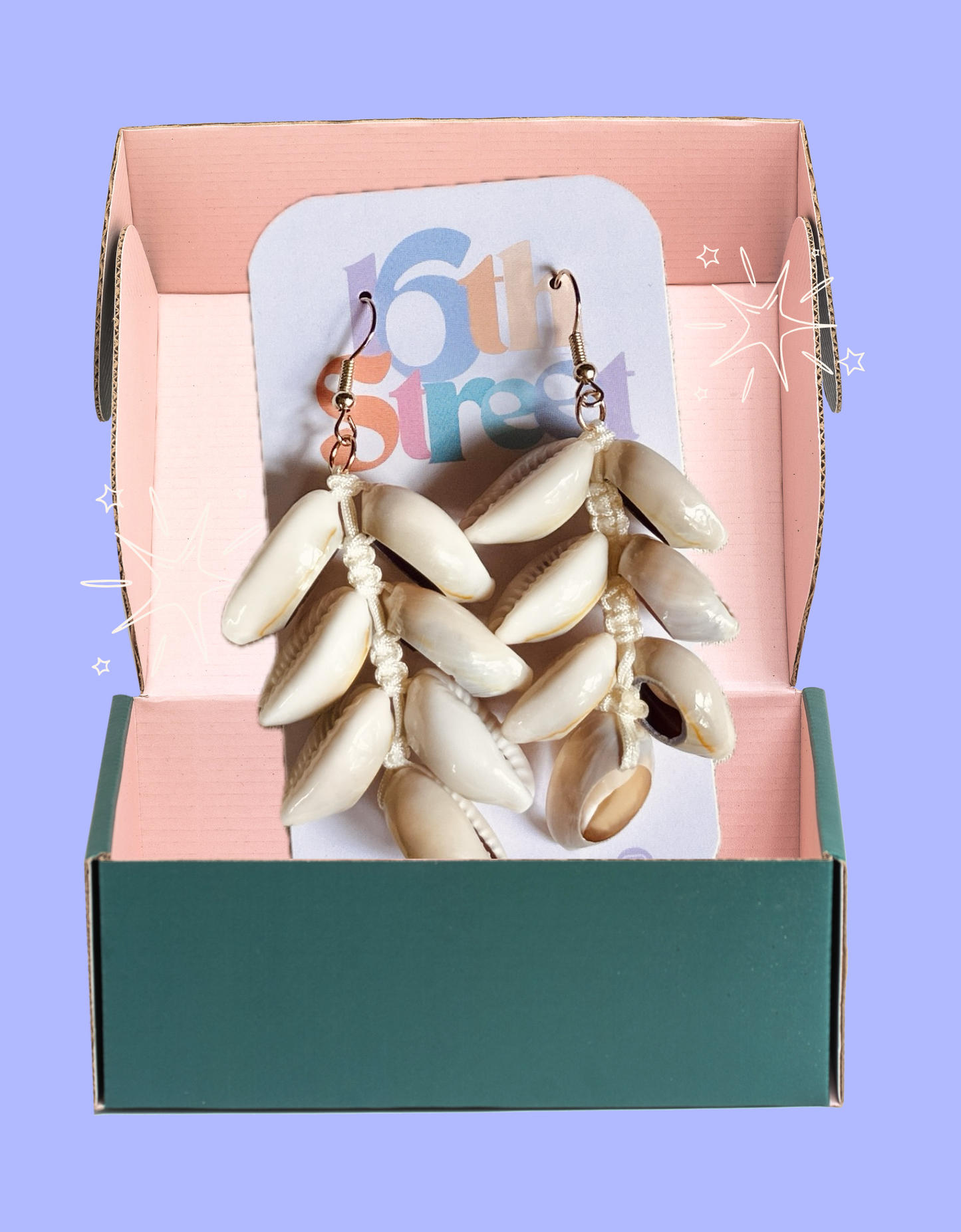 Shell Dangles | Metal Earrings