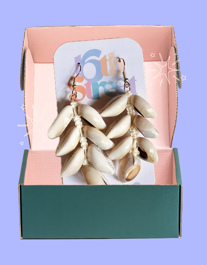 Shell Dangles | Metal Earrings