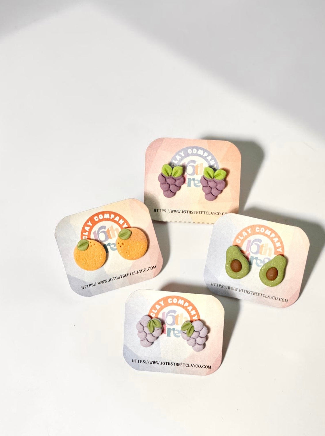 Assorted Fruity Studs | Handmade Polymer Clay Earrings