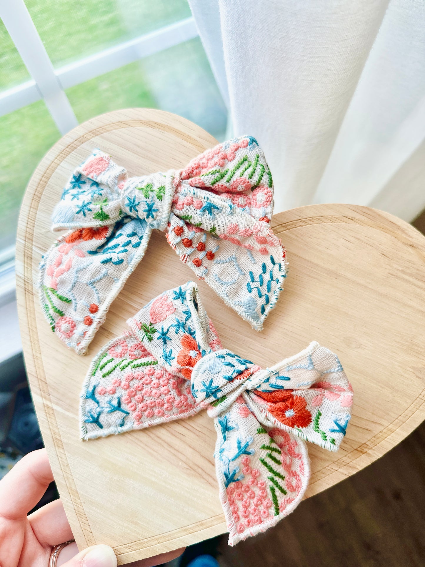 Floral Clip On Hair Bow (Sold Individually) | Apparel & Accessories