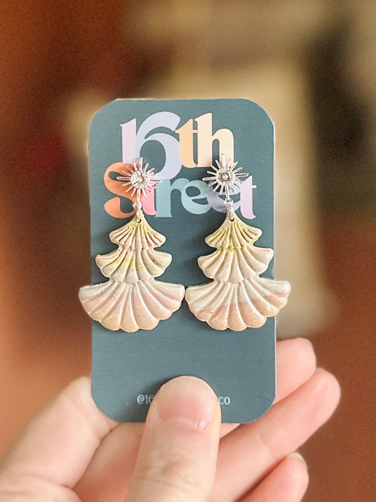 Fancy Tree Dangles | Handmade Polymer Clay Earrings