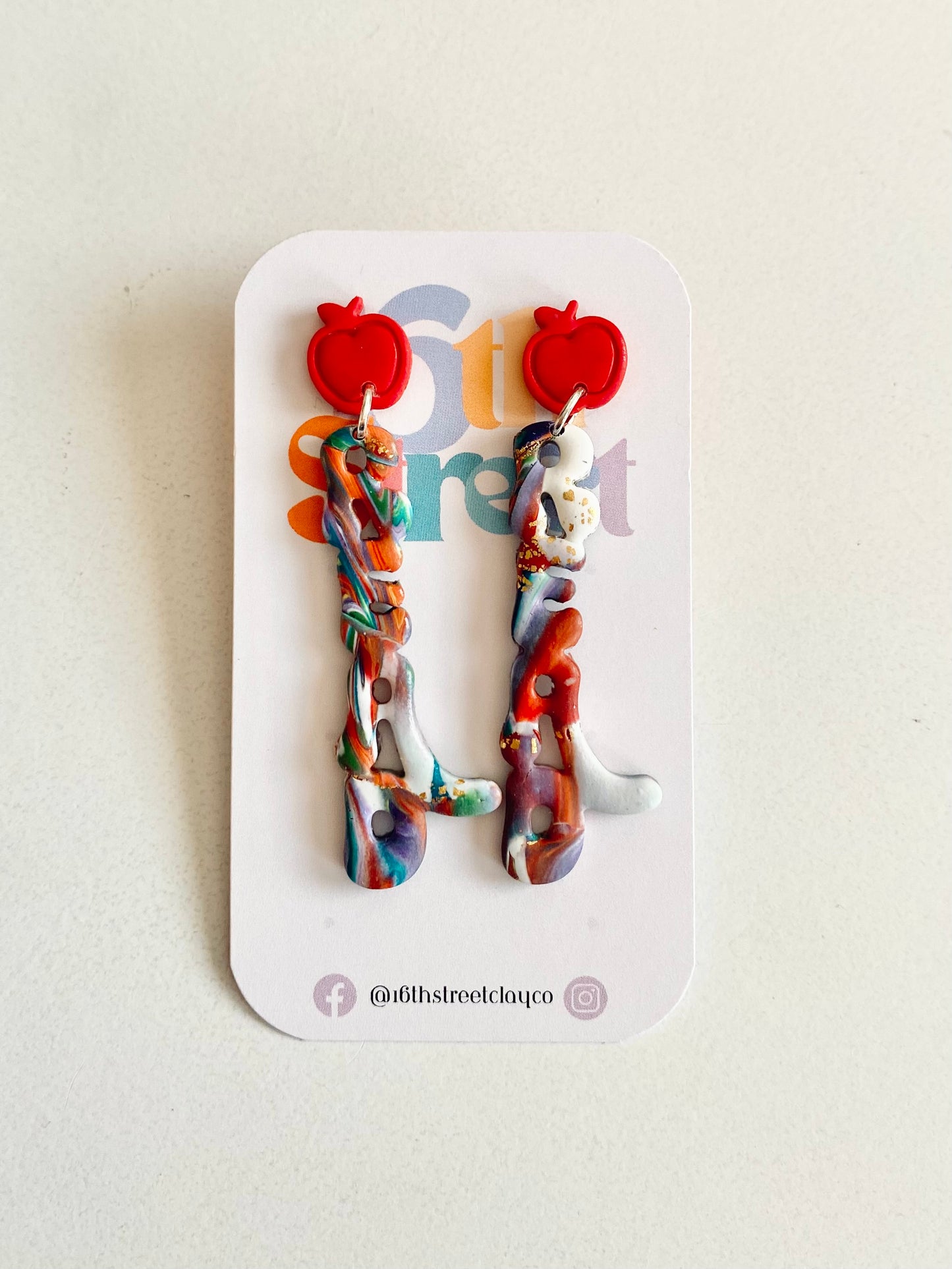 Bookish Dangles | Handmade Polymer Clay Earrings