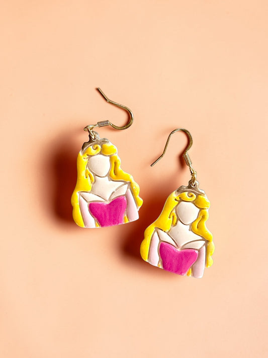 Sleepy Girl Dangles | Handmade Polymer Clay Earrings