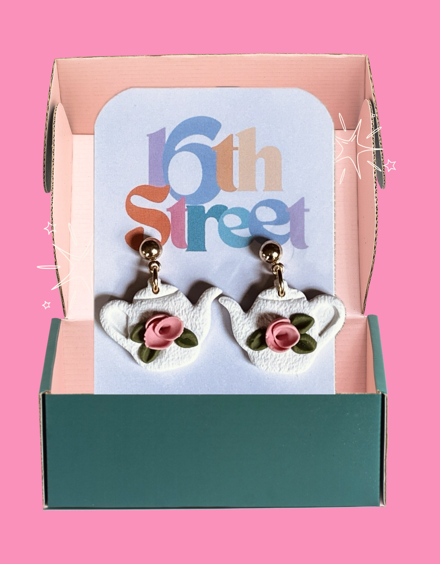 Afternoon Tea Dangles | Handmade Polymer Clay Earrings