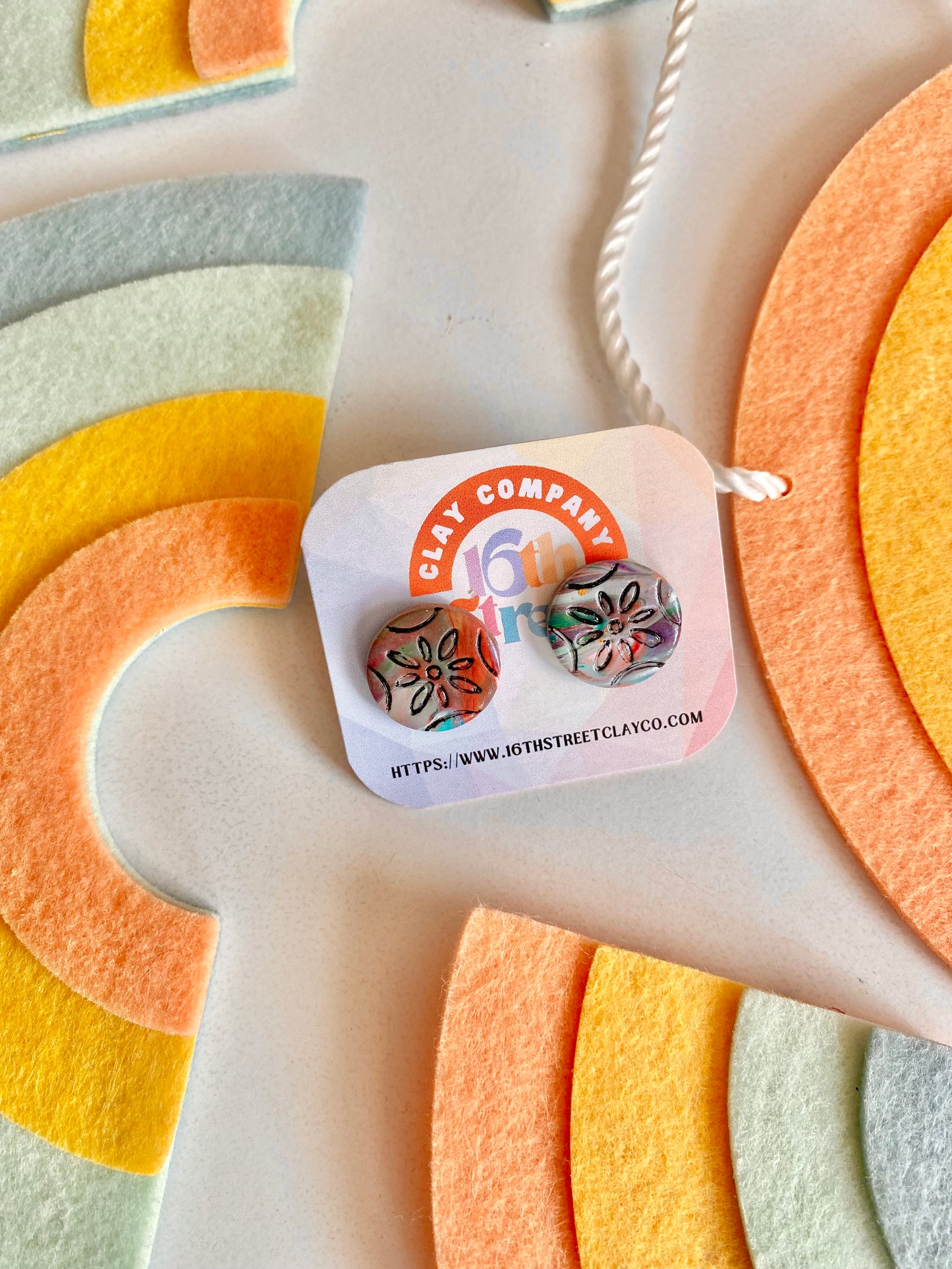 Schoolish Studs | Handmade Polymer Clay Earrings