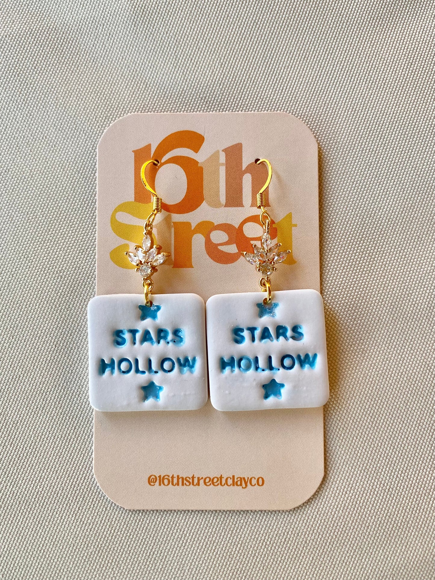 Assorted Stars Hollow Dangles | Handmade Polymer Clay Earrings