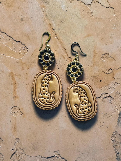 Snazzy Feline Dangles | Handmade Polymer Clay Earrings