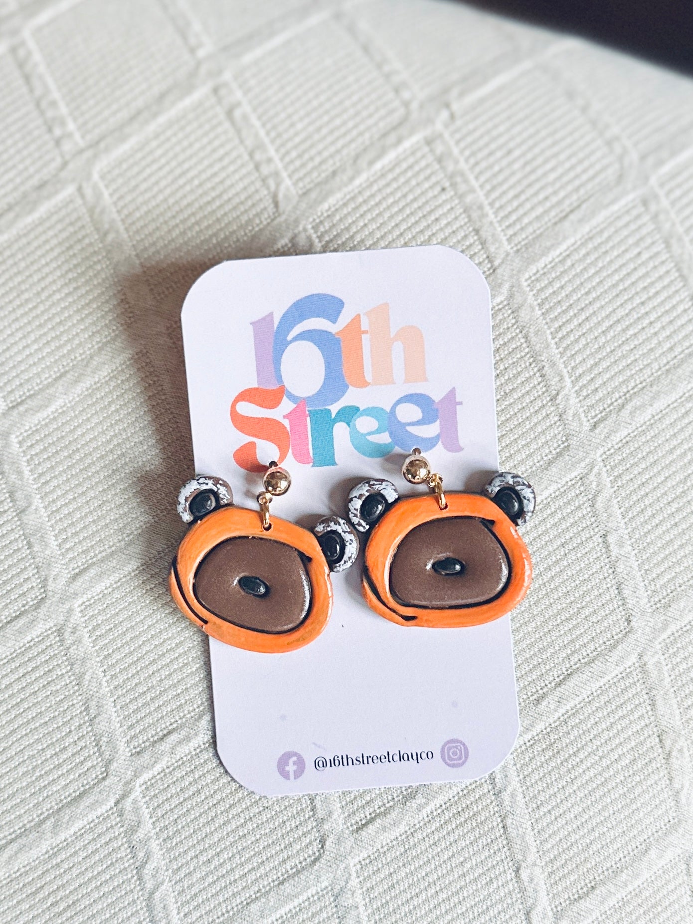 Space Bear Dangles | Handmade Polymer Clay Earrings