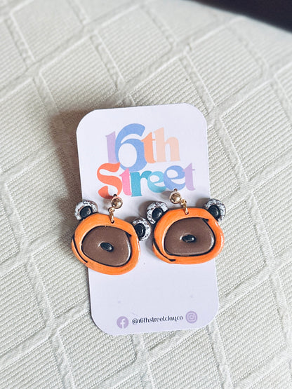 Space Bear Dangles | Handmade Polymer Clay Earrings