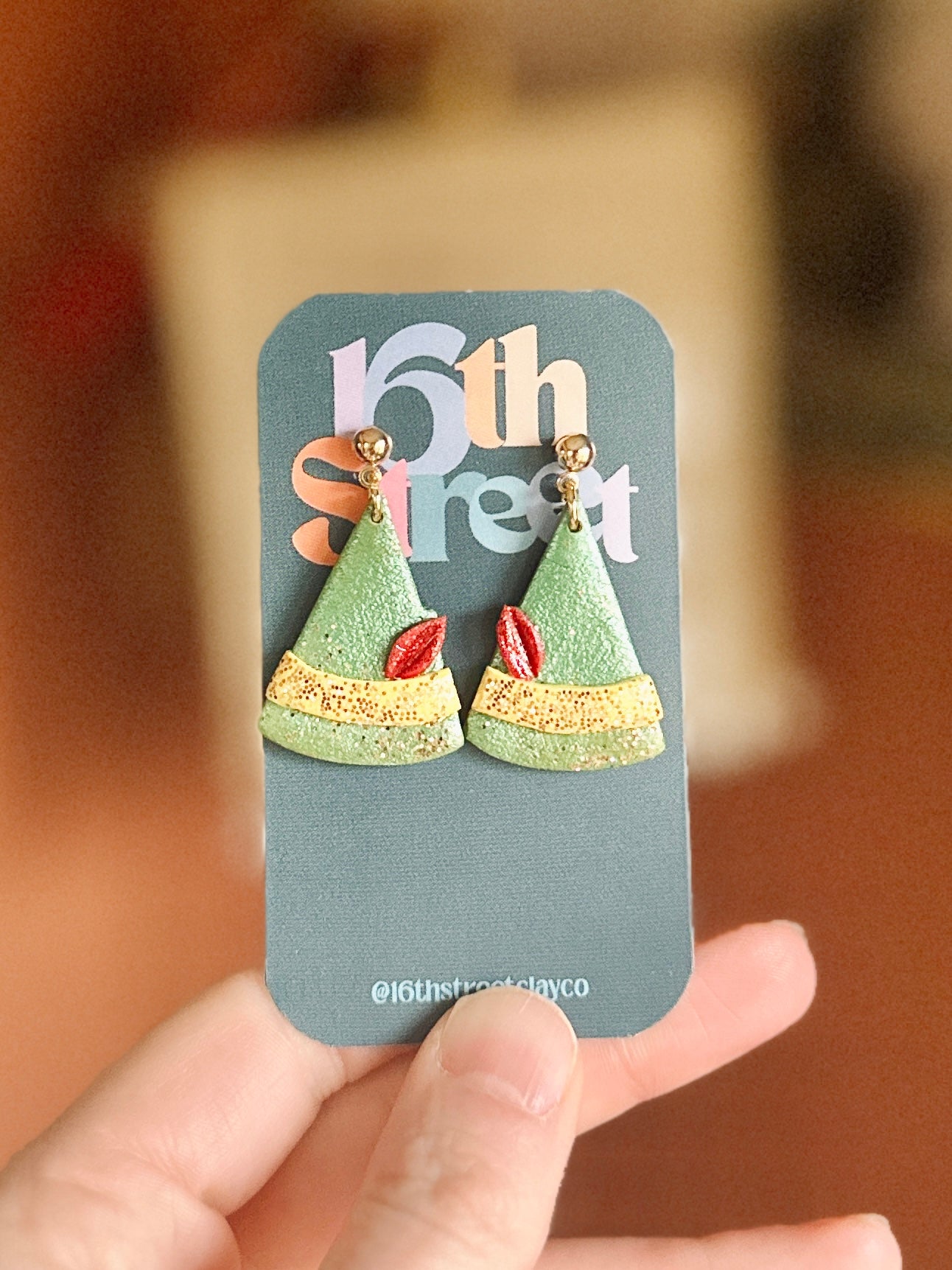 Happy Helper Dangles | Handmade Polymer Clay Earrings