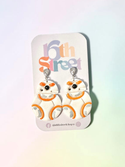 Cutie Robot Dangles | Handmade Polymer Clay Earrings
