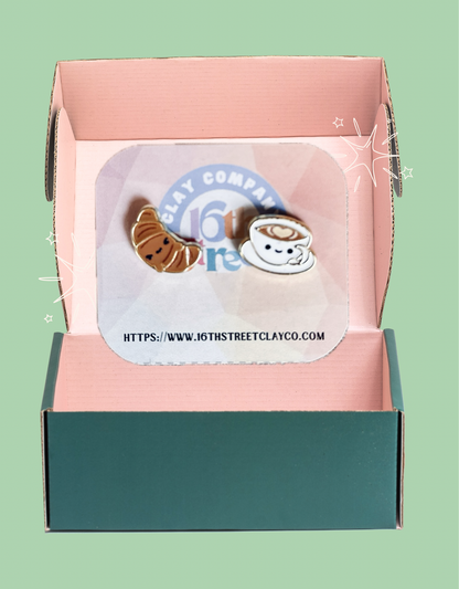 Breakfast Buddies Stud Earrings - Metal Earrings