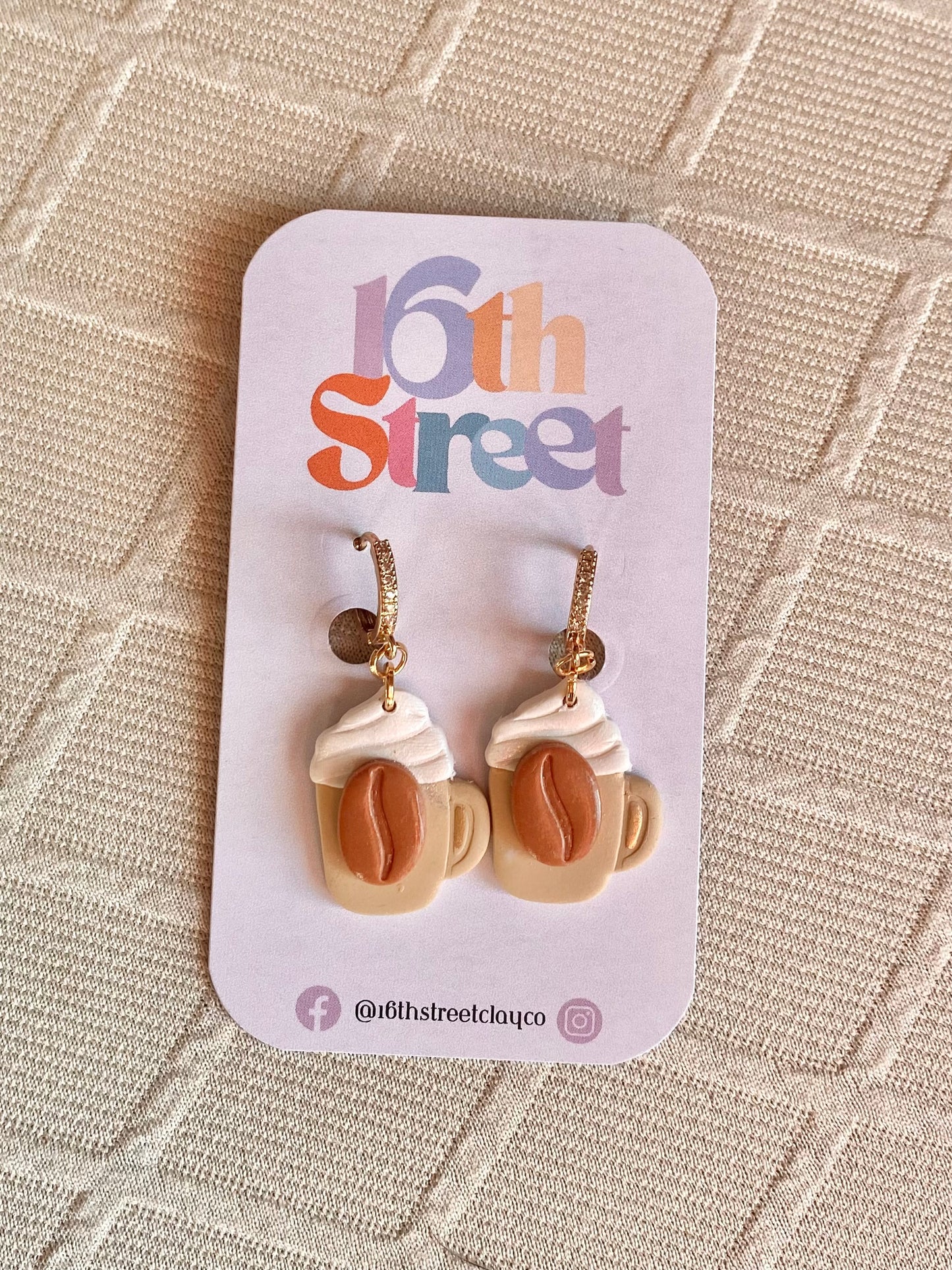 Espresso Dangles | Handmade Polymer Clay Earrings