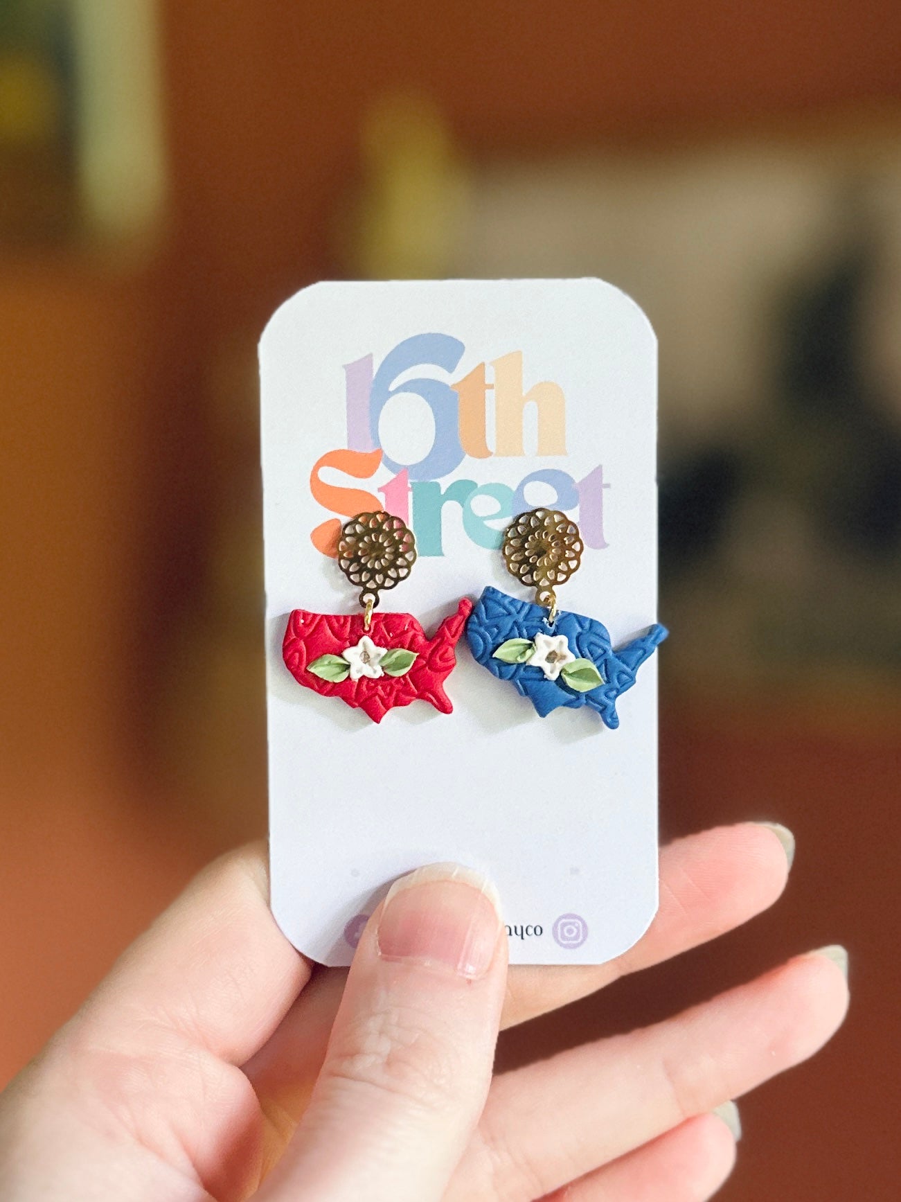 America Dangles | Handmade Polymer Clay Earrings