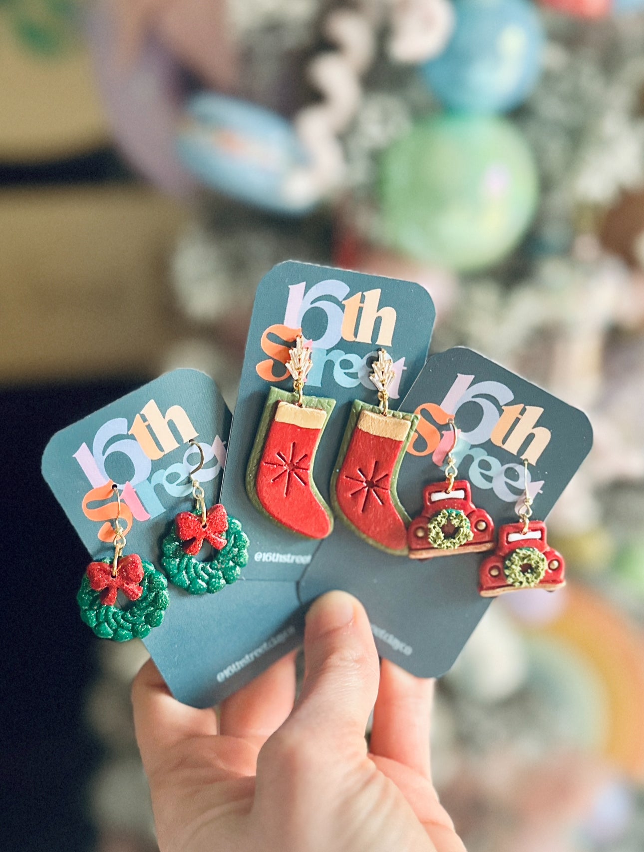 You’re a Star Stocking Dangles | Handmade Polymer Clay Earrings