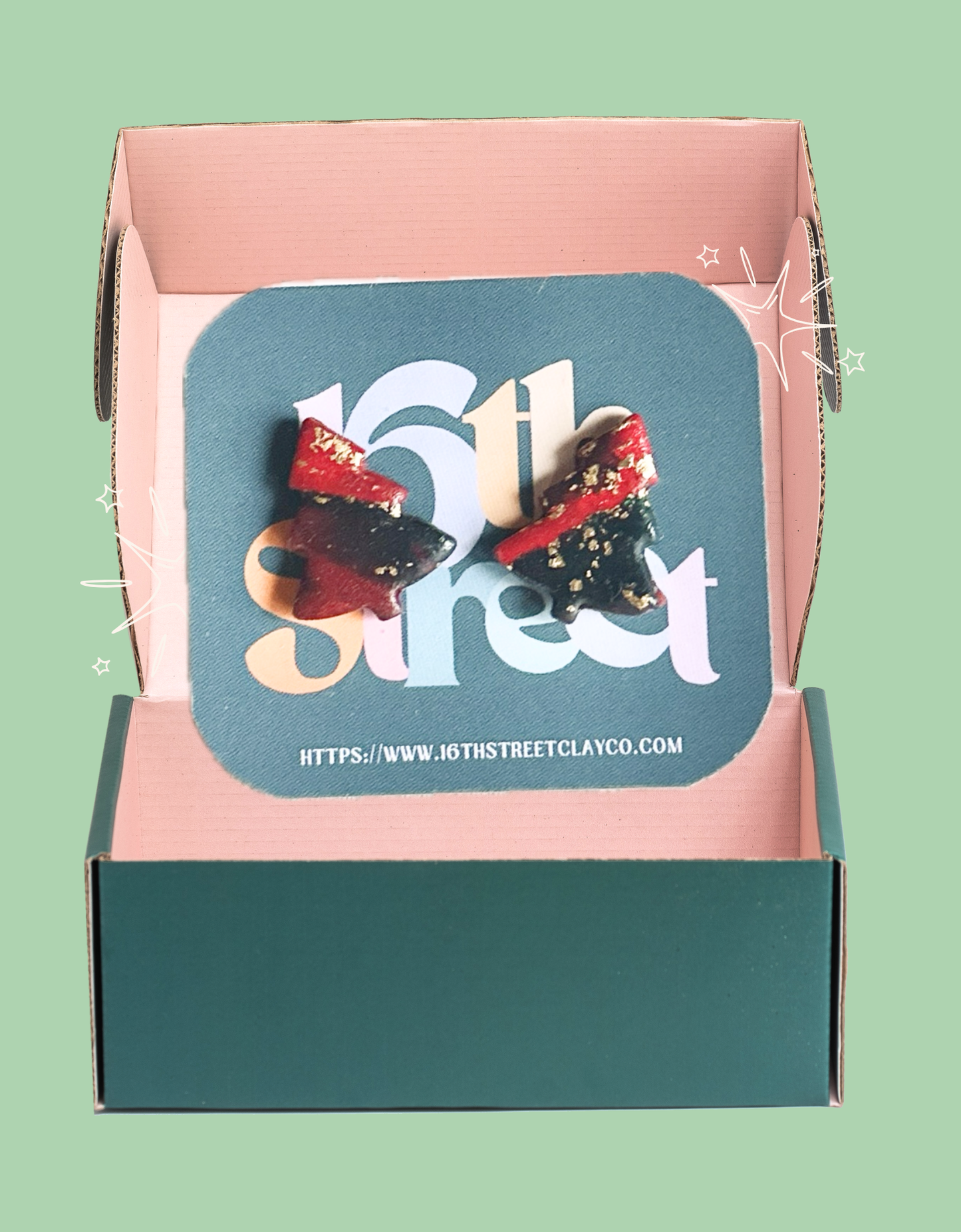 Tree Studs | Handmade Polymer Clay Earrings