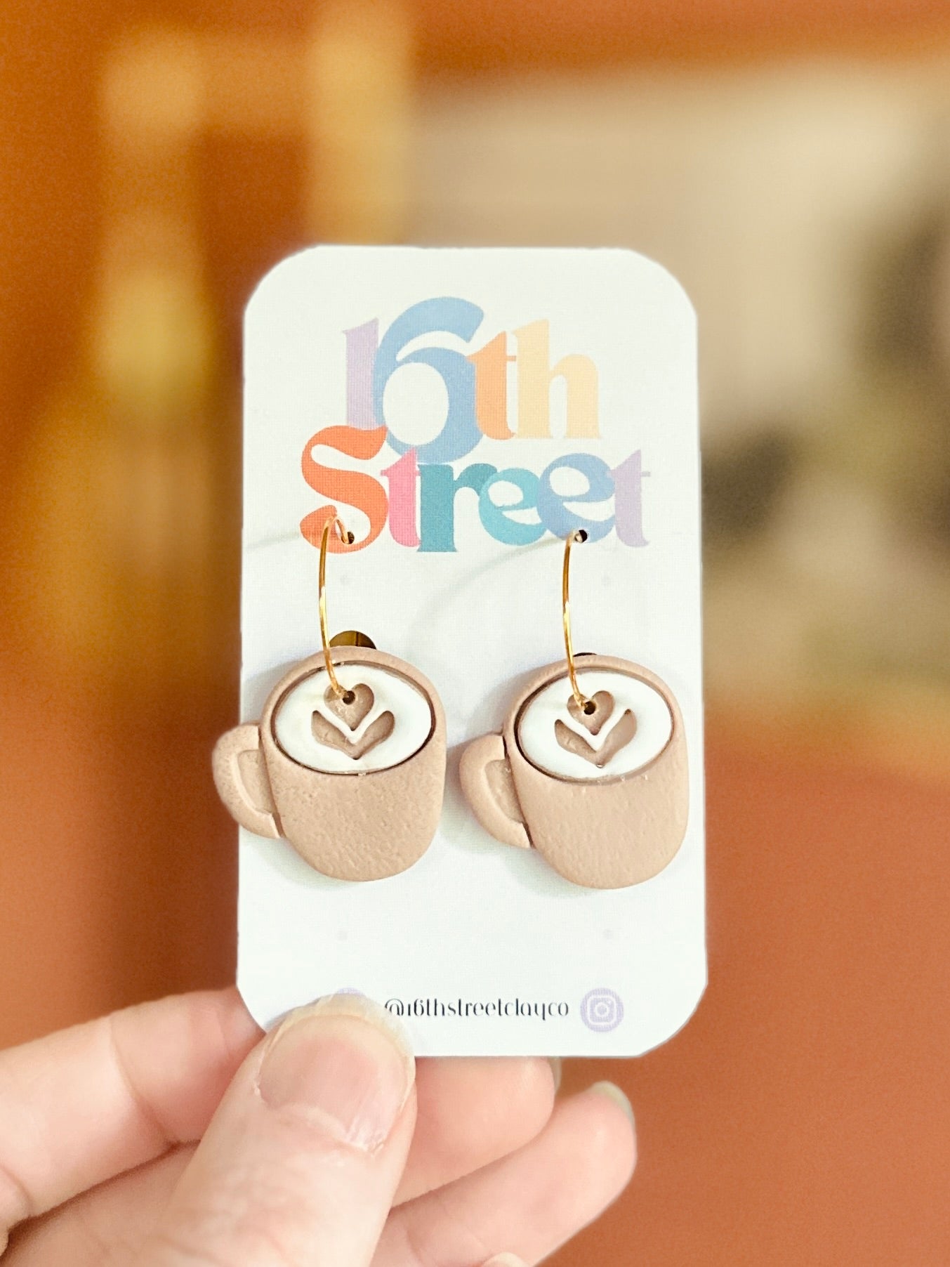 Cozy Chai Dangles | Handmade Polymer Clay Earrings