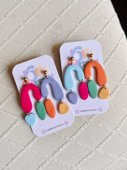 Abstract Dangles | Handmade Polymer Clay Earrings
