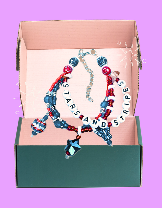 “Stars and Stripes” Friendship Bracelet by Lucky Charm Jewelry