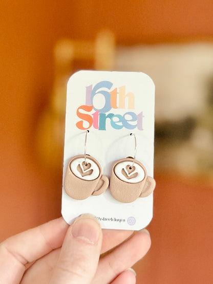 Cozy Chai Dangles | Handmade Polymer Clay Earrings