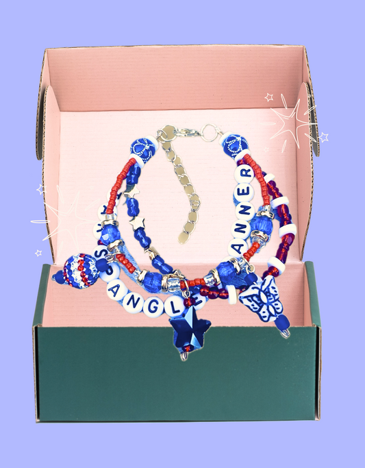“Star Spangled Banner” Friendship Bracelet by Lucky Charm Jewelry