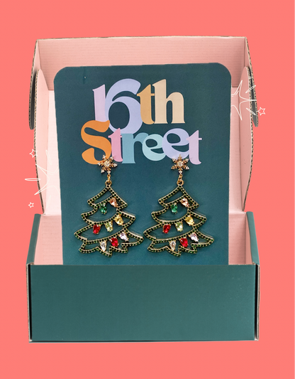 Oh Christmas Tree Extravagant Dangles | Handmade Polymer Clay Earrings