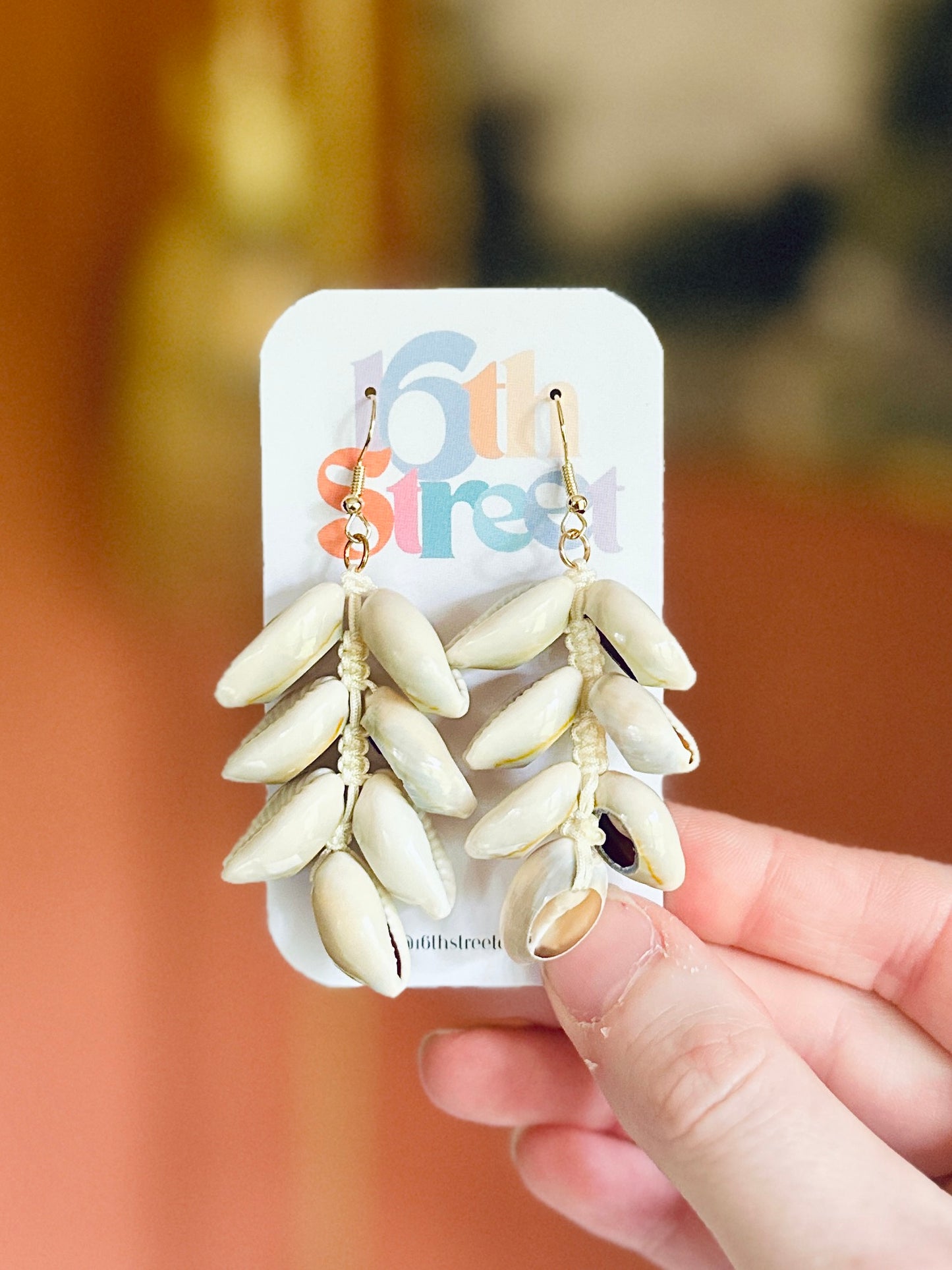 Shell Dangles | Metal Earrings