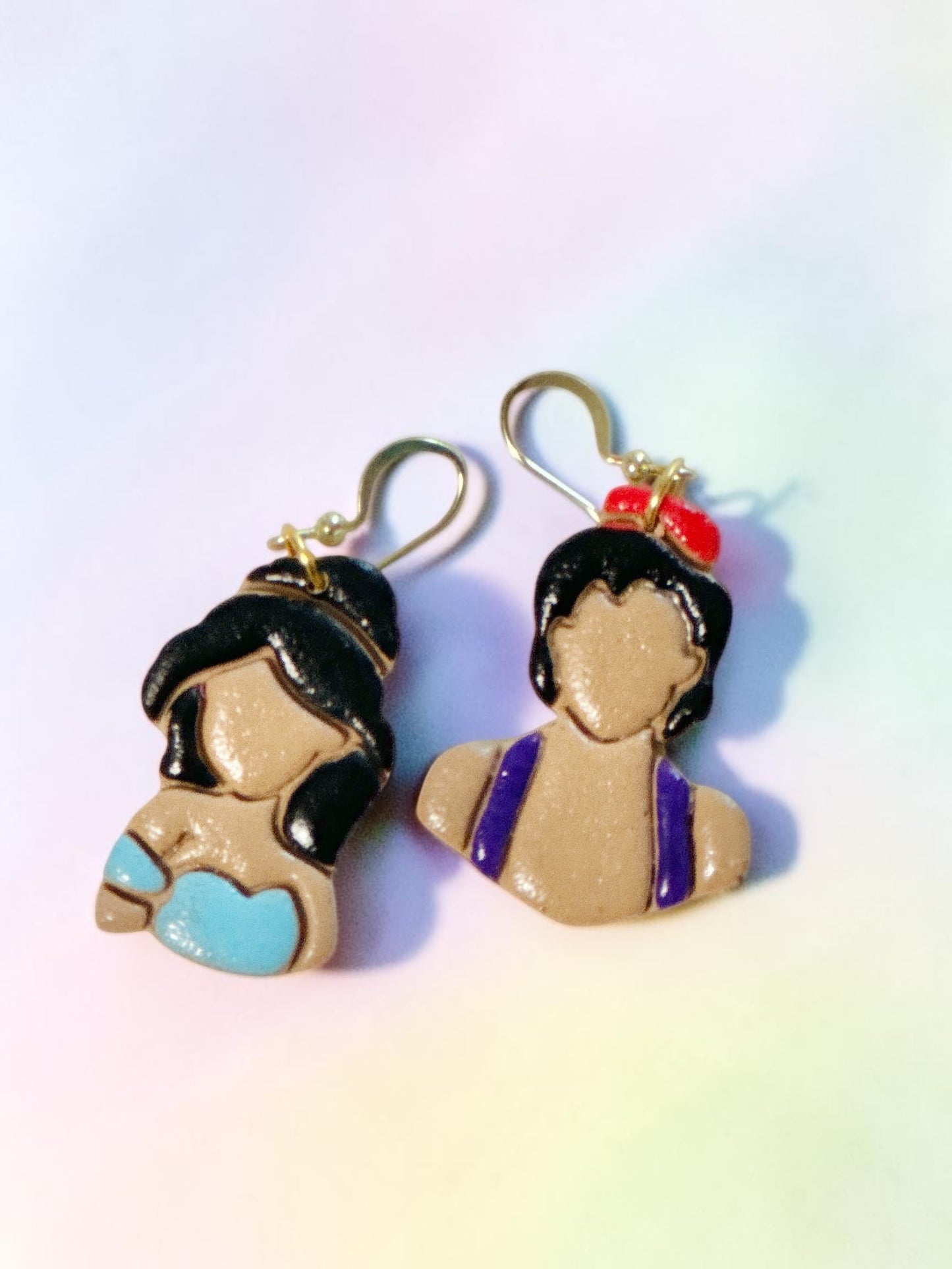 Red Hat Prince Dangles | Handmade Polymer Clay Earrings