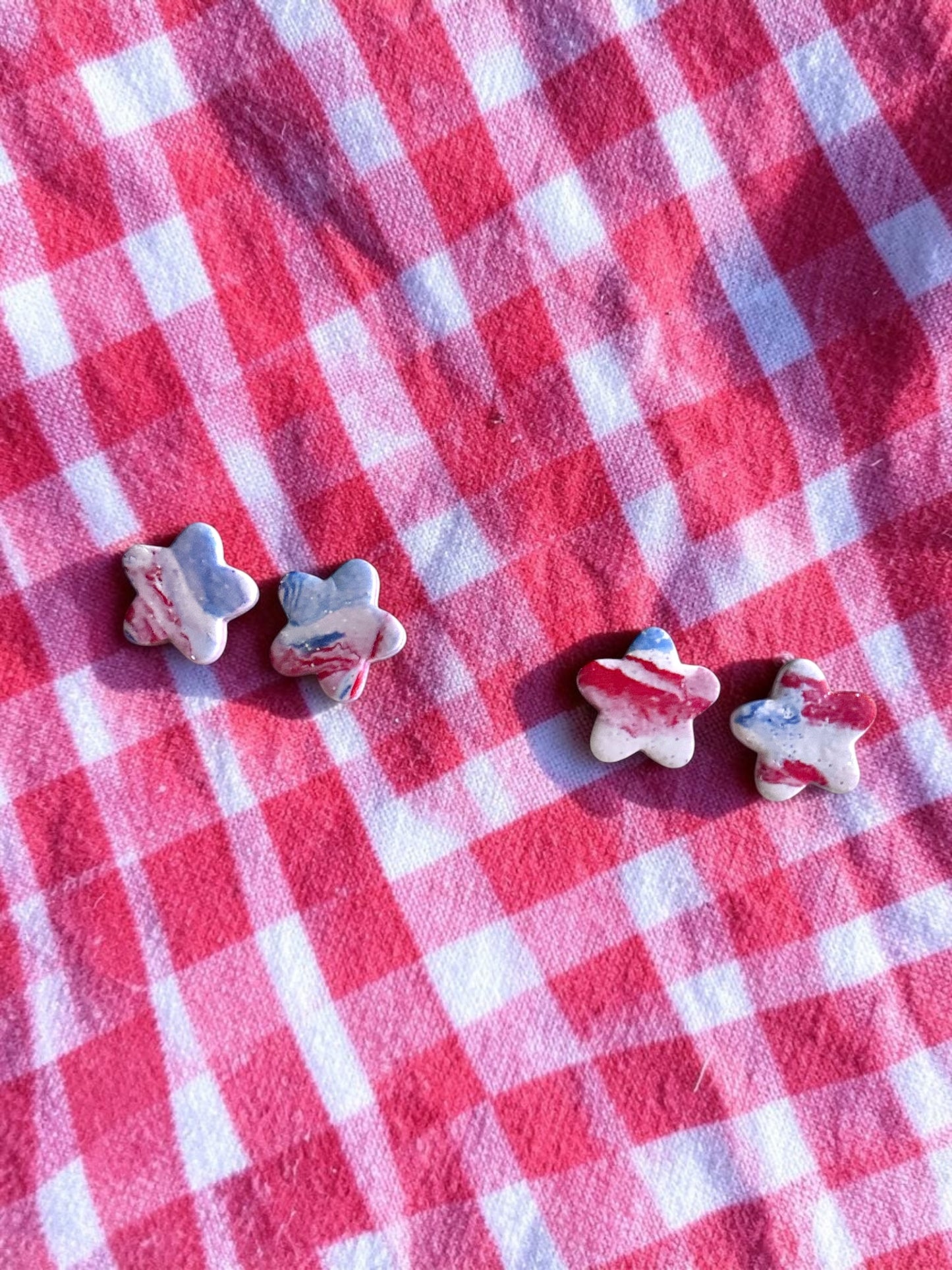 Star Spangled Studs | Handmade Polymer Clay Earrings