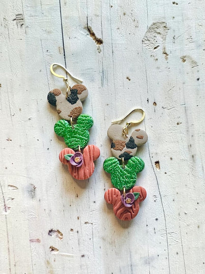 Safari Trio Dangles | Handmade Polymer Clay Earrings