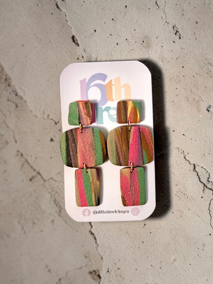 Kilimanjaro Dangles | Handmade Polymer Clay Earrings