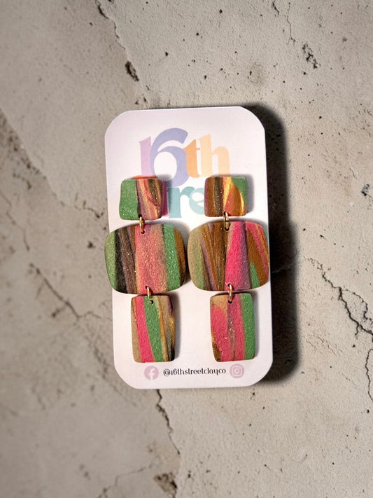 Kilimanjaro Dangles | Handmade Polymer Clay Earrings