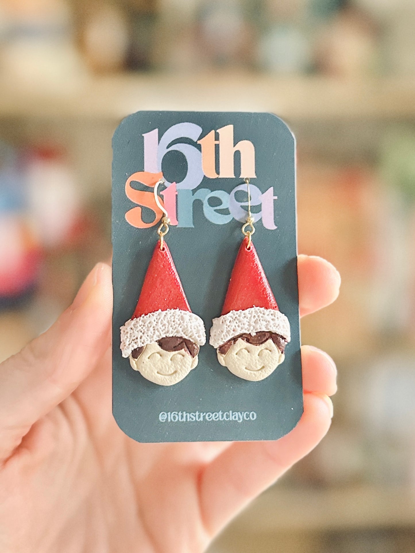 Elf Buddy Dangles | Handmade Polymer Clay Earrings