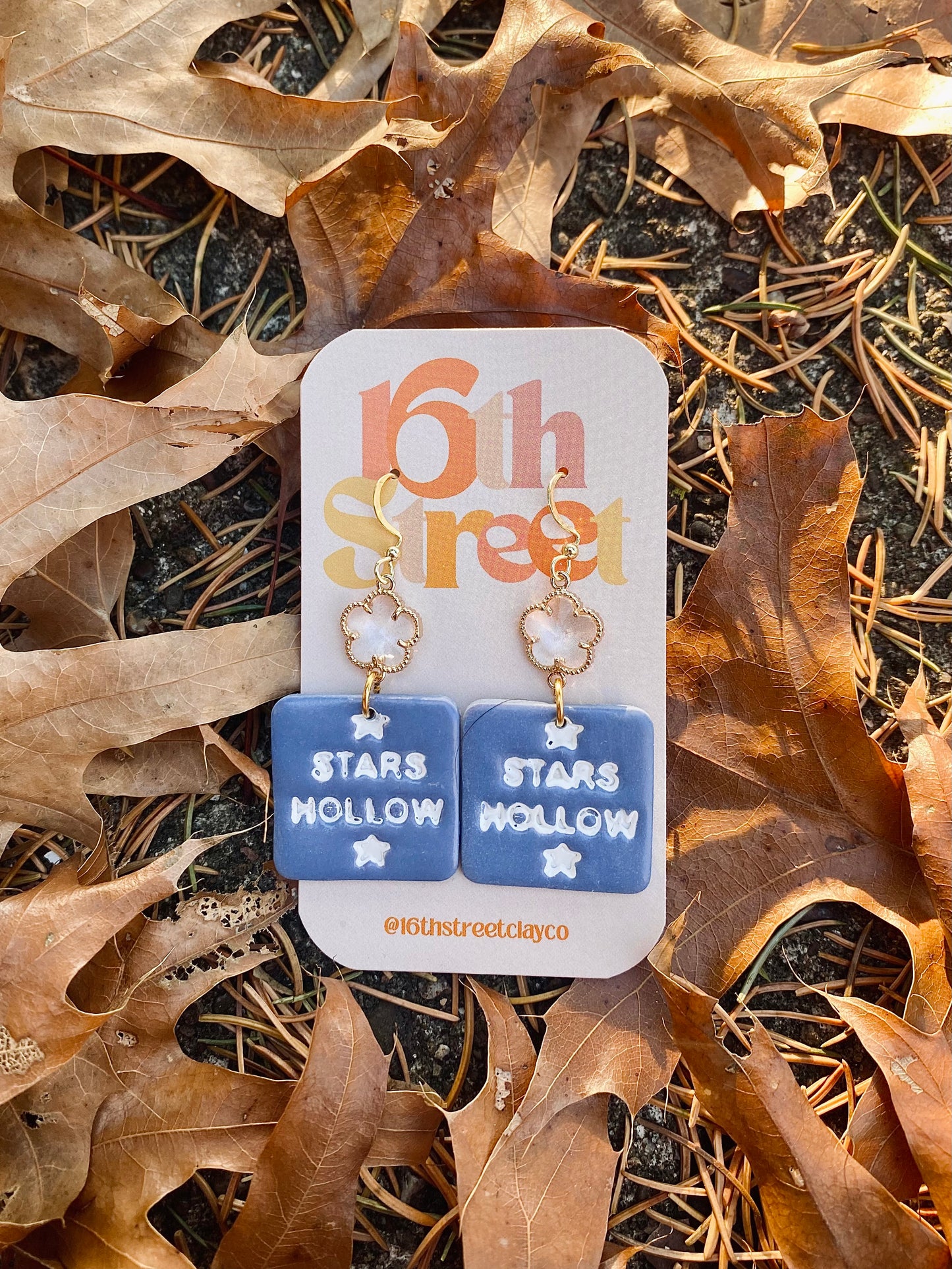 Assorted Stars Hollow Dangles | Handmade Polymer Clay Earrings