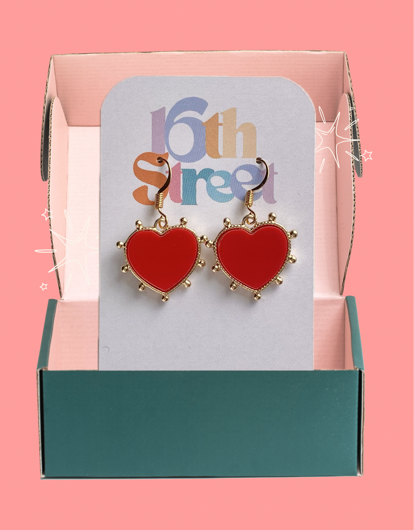 Golden Heart | Metal Earrings