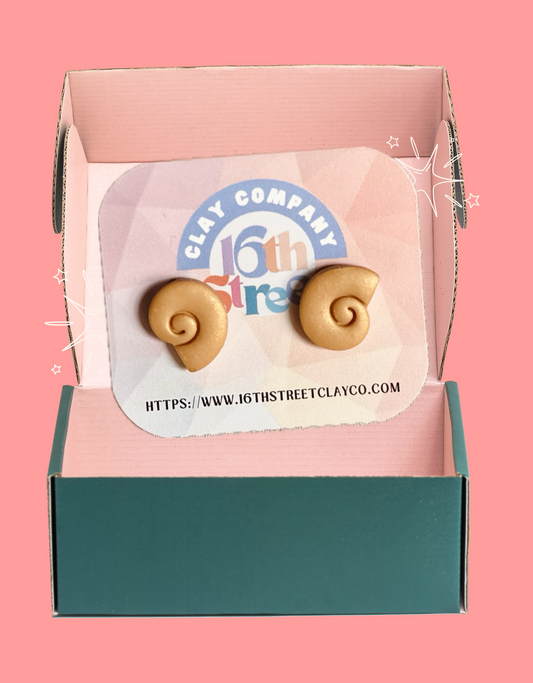 Voice of the Sea Studs | Handmade Polymer Clay Earrings