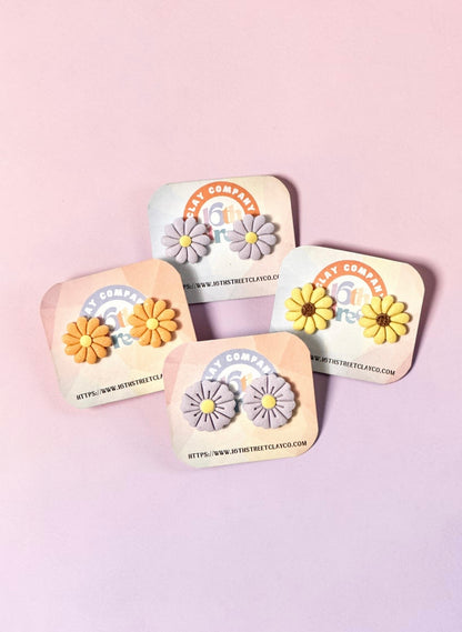 Assorted Floral Studs | Handmade Polymer Clay Earrings