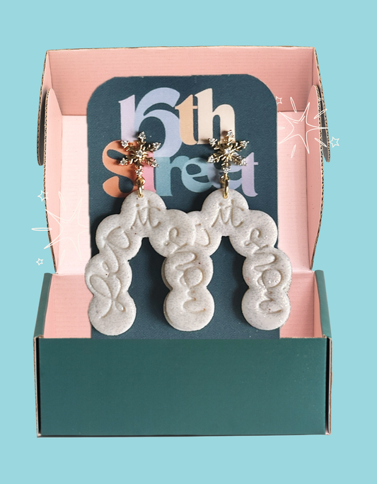 Let it Snow Dangles | Handmade Polymer Clay Earrings