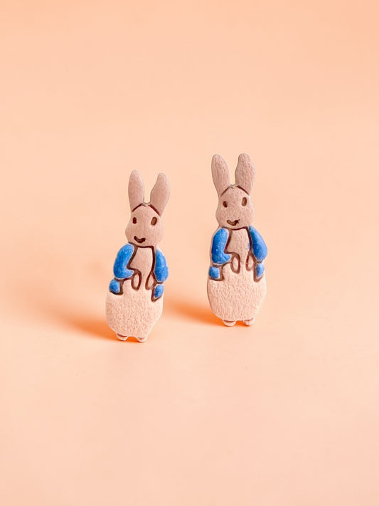 Little Bunny Studs | Handmade Polymer Clay Earrings