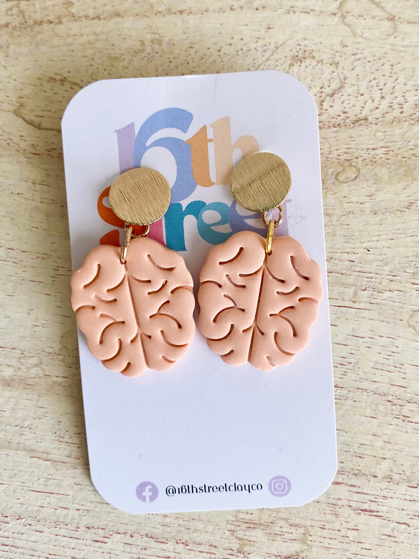 Brain Dangles | Mental Health Inspired Handmade Polymer Clay Earrings