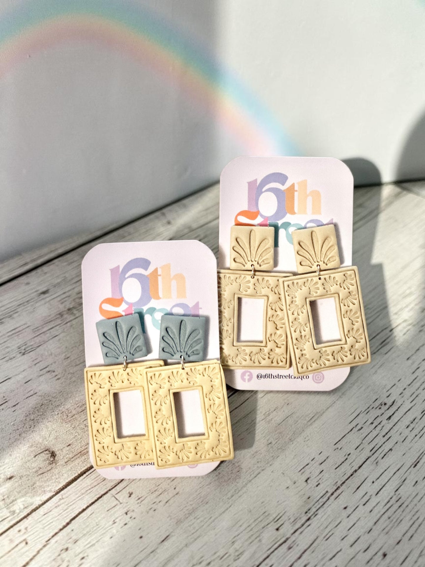 Desert Sand Dangles | Handmade Polymer Clay Earrings