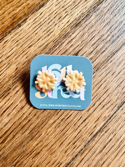 Assorted Snowflake Studs | Handmade Polymer Clay Earrings