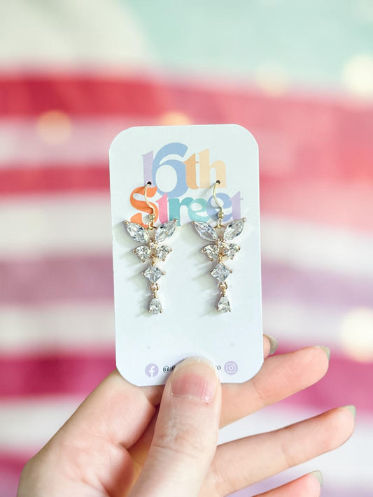 Blue Butterfly Dangles | Metal Earrings