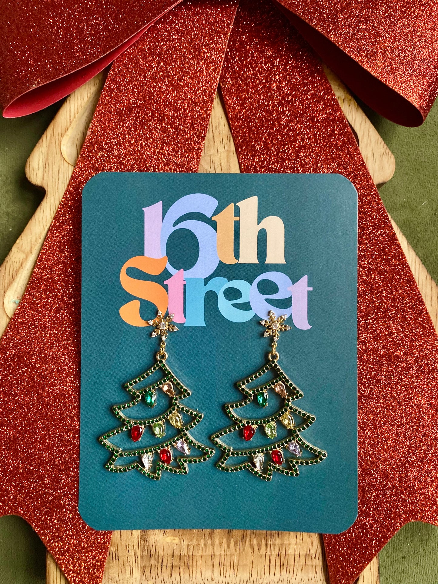 Oh Christmas Tree Extravagant Dangles | Handmade Polymer Clay Earrings