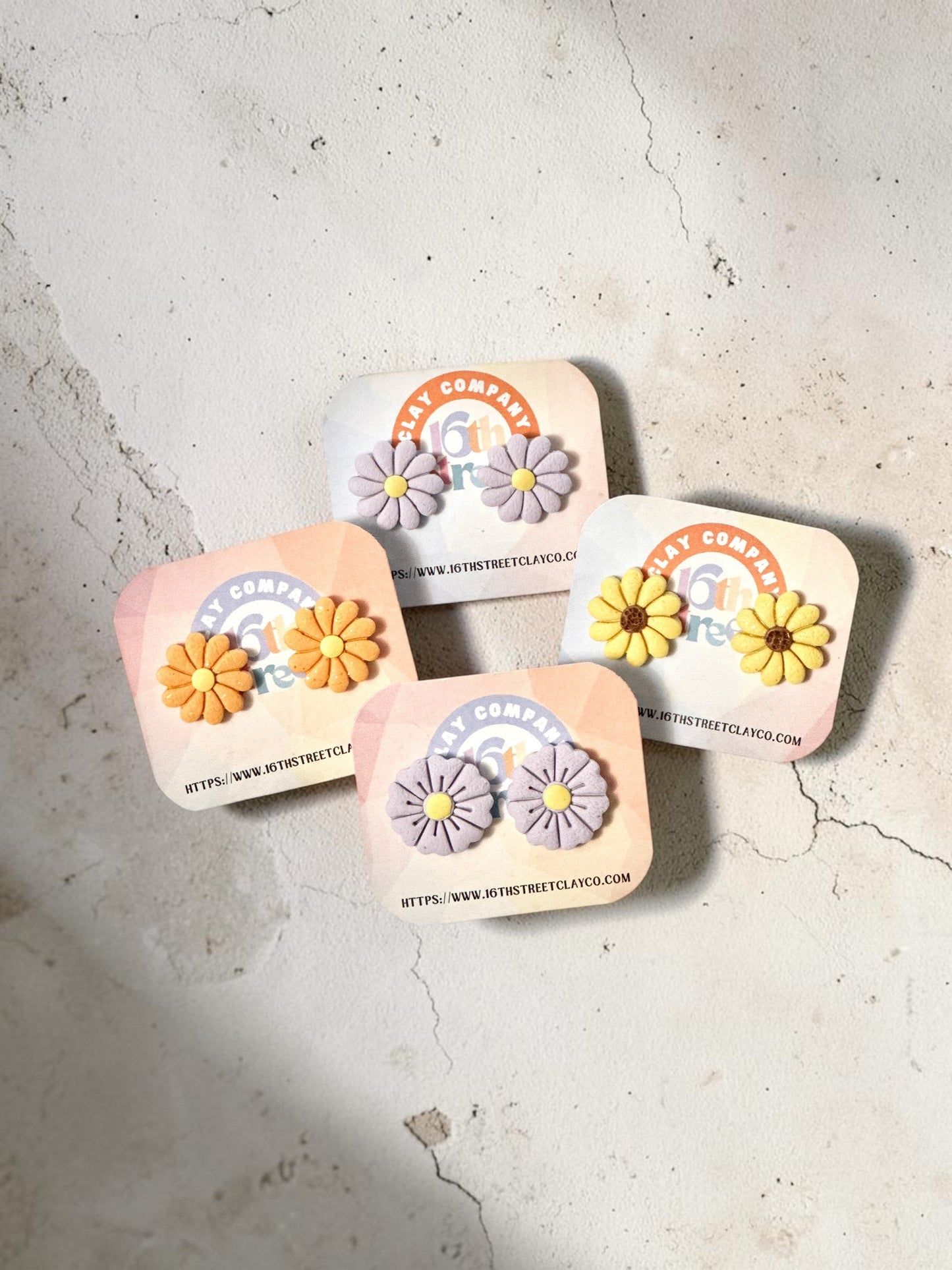 Assorted Floral Studs | Handmade Polymer Clay Earrings