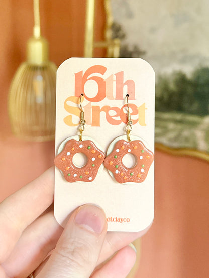 Autumn Donut Dangles | Handmade Polymer Clay Earrings