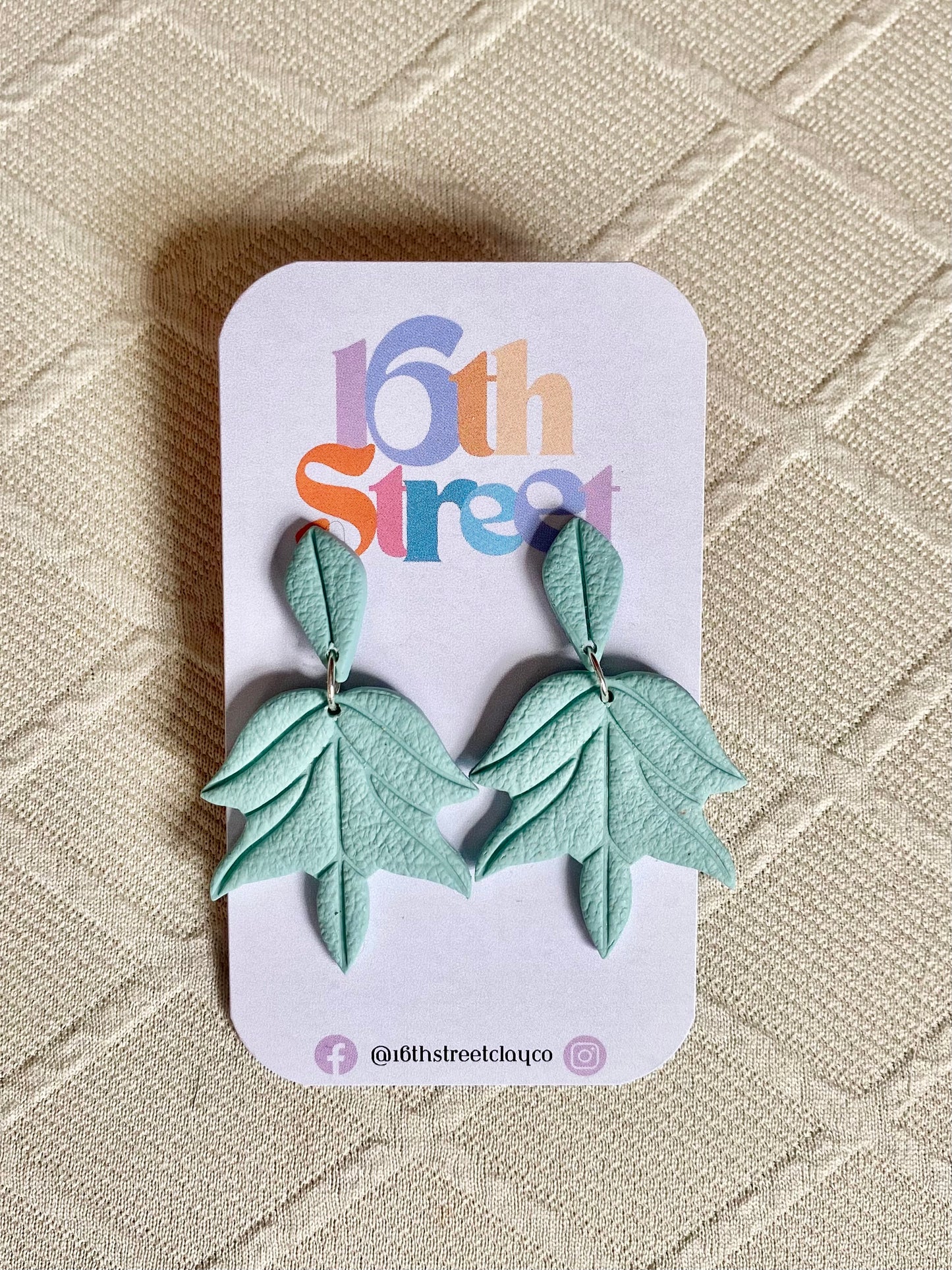 Sweet Pea Dangles | Handmade Polymer Clay Earrings