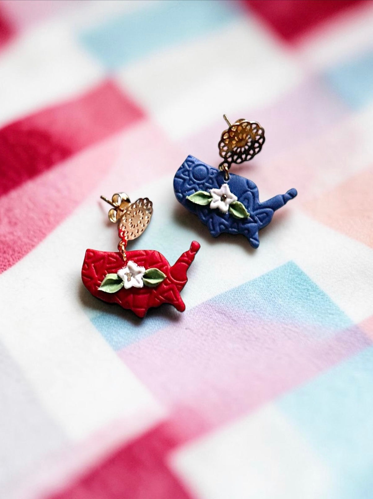 America Dangles | Handmade Polymer Clay Earrings