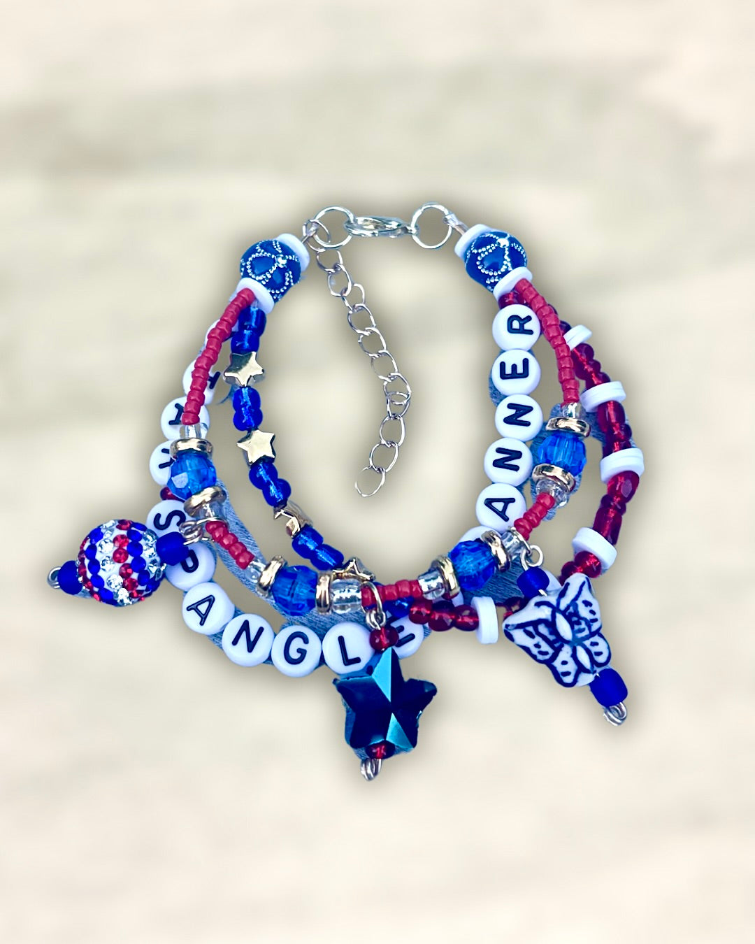 “Star Spangled Banner” Friendship Bracelet by Lucky Charm Jewelry