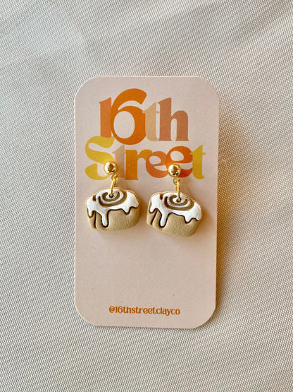 Luke’s Cinnamon Rolls (SM) Dangles | Handmade Polymer Clay Earrings